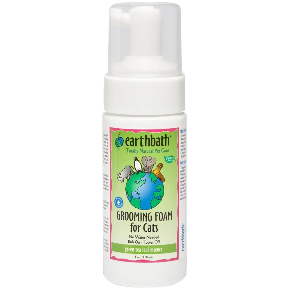 20% OFF: Earthbath Green Tea Leaf Essence Waterless Grooming Foam For Cats 4oz