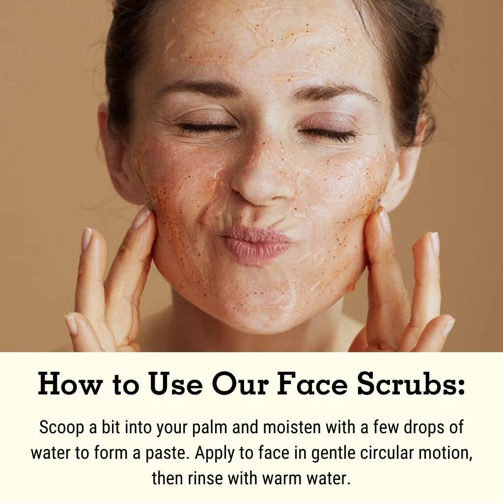 Badgerface Coconut Mango Face Scrub. Natural Face Care Products.