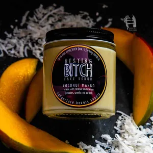 Badgerface Coconut Mango Face Scrub. Natural Face Care Products.