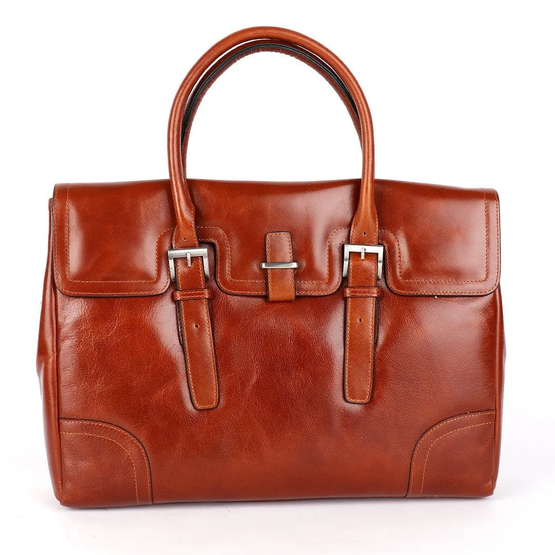 Catsten Genuine Leather Brown Bag
