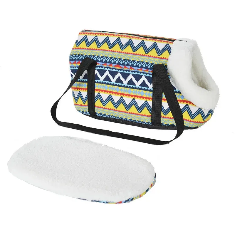 Cozy and Classic Pet Carrier: Stylish Outdoor Travel Backpack for Small Dogs, Cats, and Puppies - Perfect for Chihuahuas, Pugs, and On-the-Go Pet Adventures