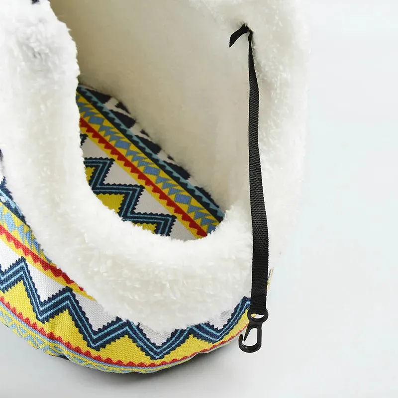 Cozy and Classic Pet Carrier: Stylish Outdoor Travel Backpack for Small Dogs, Cats, and Puppies - Perfect for Chihuahuas, Pugs, and On-the-Go Pet Adventures