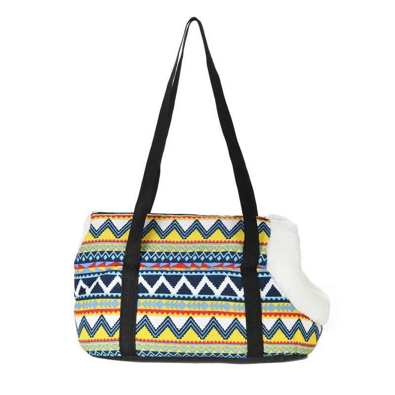 Cozy and Classic Pet Carrier: Stylish Outdoor Travel Backpack for Small Dogs, Cats, and Puppies - Perfect for Chihuahuas, Pugs, and On-the-Go Pet Adventures