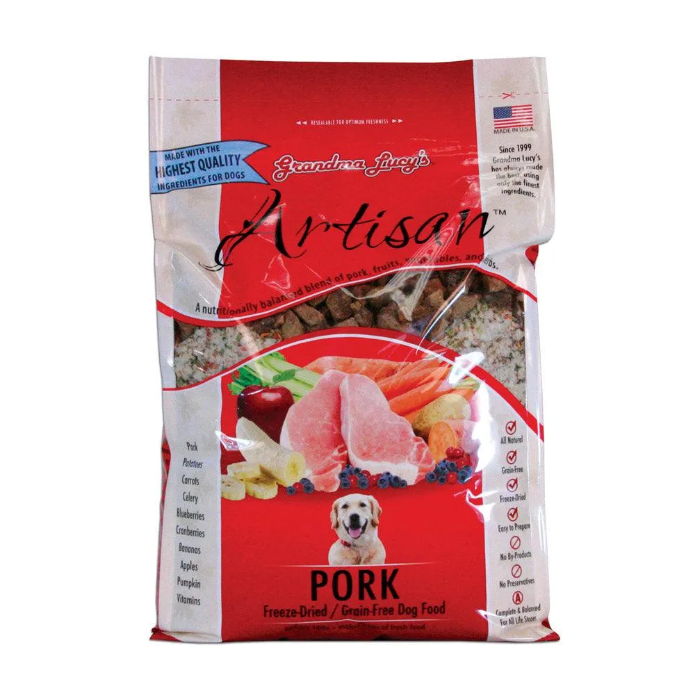 Grandma Lucy's Artisan Freeze Dried Grain Free Pork Recipe Dog Food