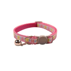 Handcrafted Flower Cat Collar with Bell - Adjustable and Stylish Pet Accessory