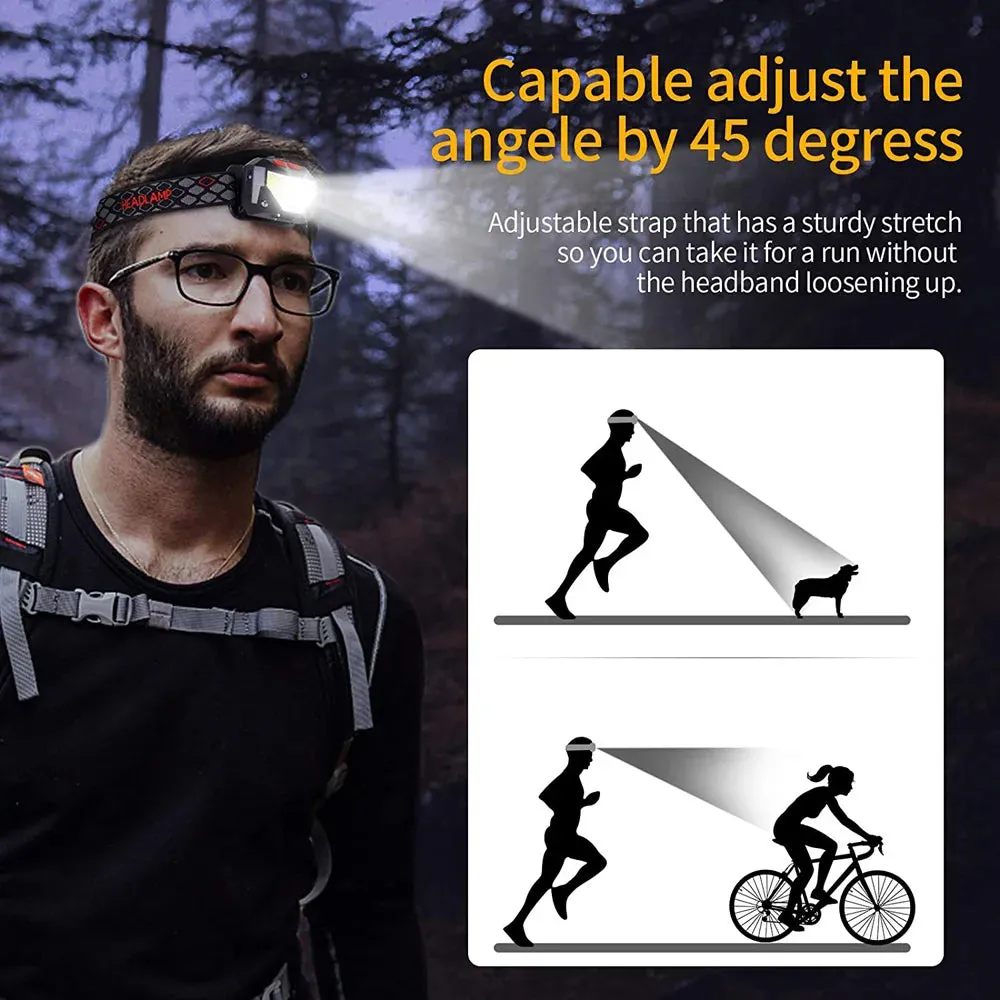 Headlights strong light rechargeable LED induction working miner's lamp  long standby ultra bright outdoor night fishing light