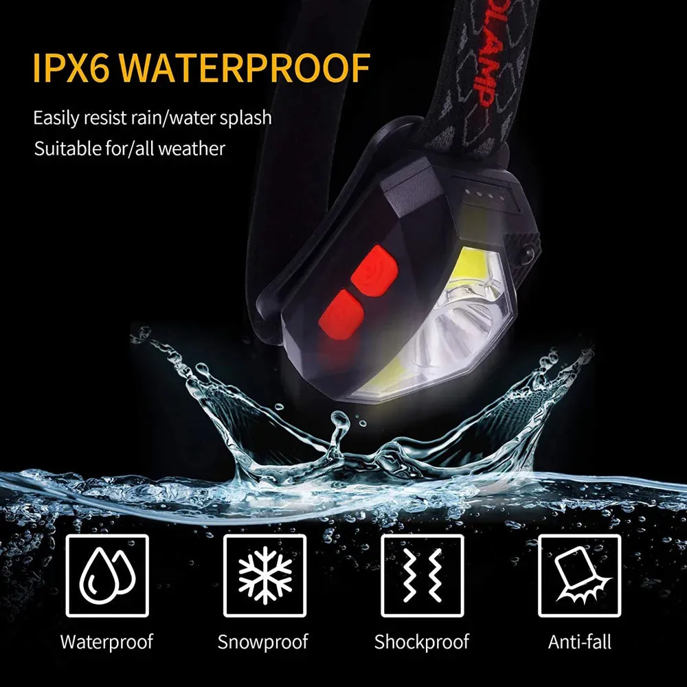 Headlights strong light rechargeable LED induction working miner's lamp  long standby ultra bright outdoor night fishing light