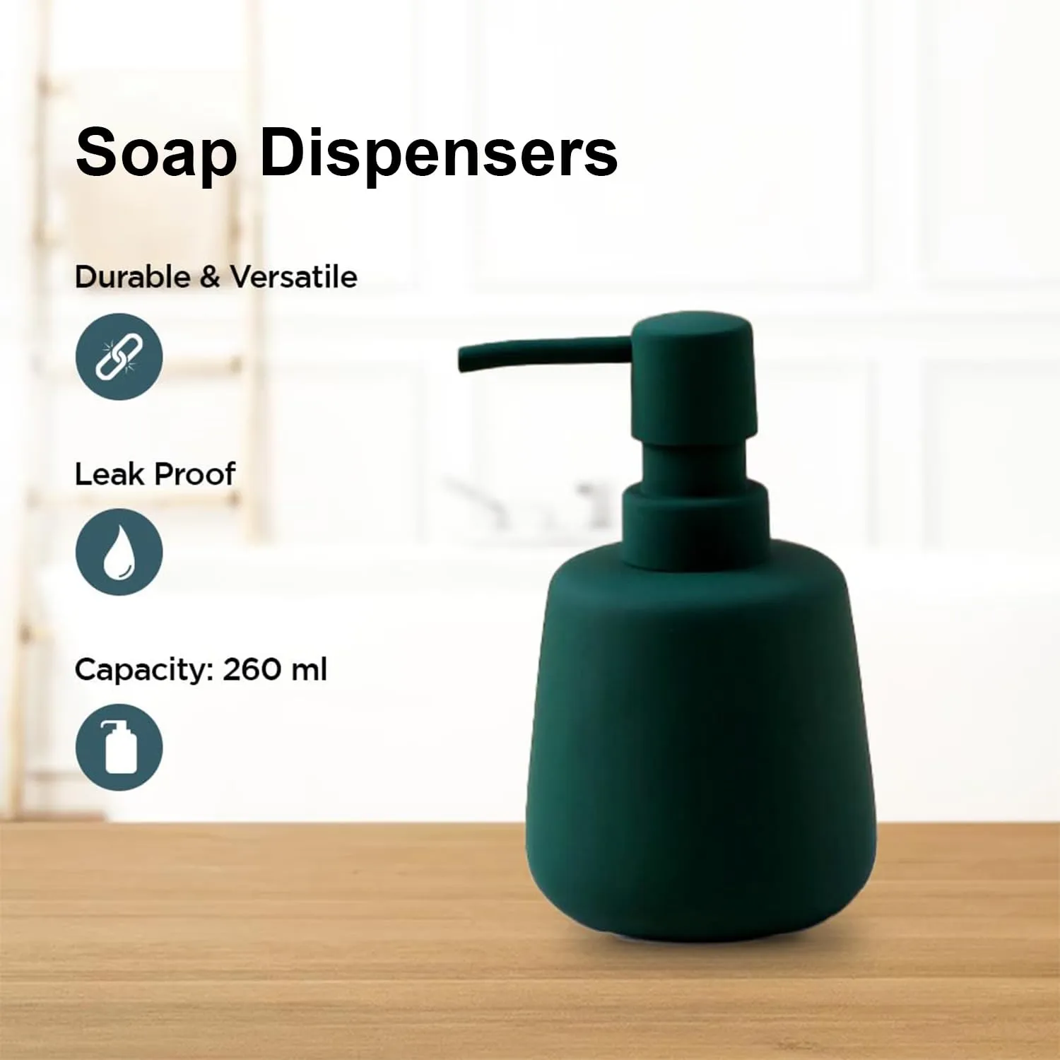 Homestic Liquid Soap Dispenser | Handwash Soap Dispenser | Soap Dispenser for Wash Basin | Shampoo Dispenser Bottle | Bathroom Dispenser Bottle | 3 Piece | 260 ml | JY00159PK | Pink