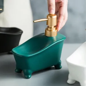 Homestic Liquid Soap Dispenser | Handwash Soap Dispenser | Soap Dispenser for Wash Basin | Shampoo Dispenser Bottle | Bathroom Dispenser Bottle | 350 ML | Green