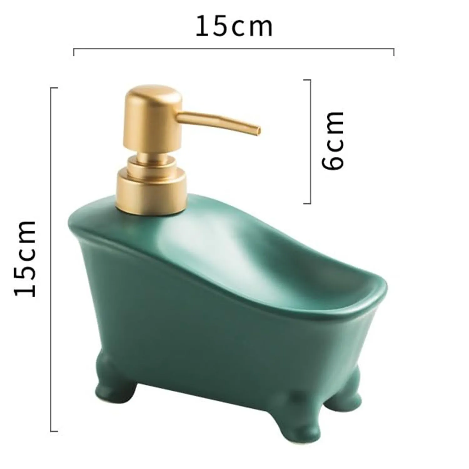 Homestic Liquid Soap Dispenser | Handwash Soap Dispenser | Soap Dispenser for Wash Basin | Shampoo Dispenser Bottle | Bathroom Dispenser Bottle | 350 ML | Green