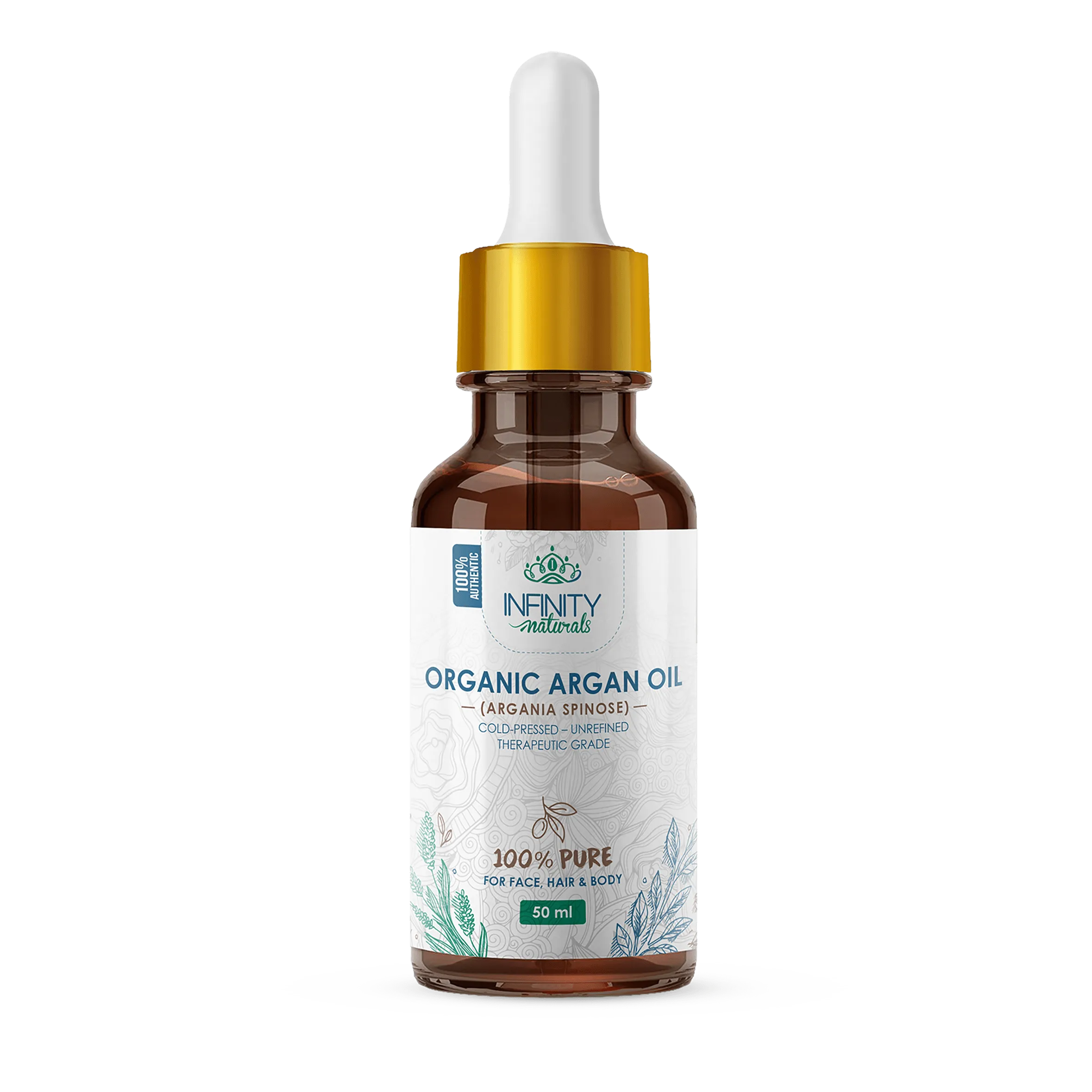 Infinity Naturals 100% Pure Organic Argan Oil ( Face , Hair , Body )