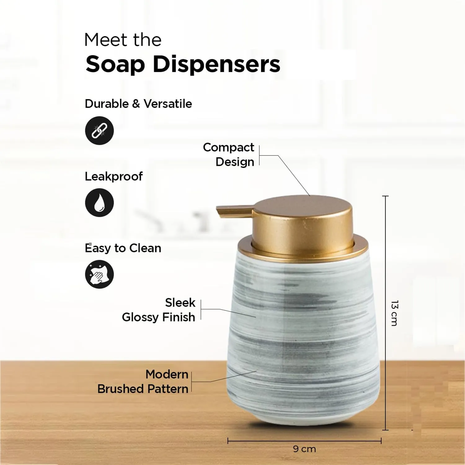 Kuber Industries Liquid Soap Dispenser | Handwash Soap Dispenser | Soap Dispenser for Wash Basin | Shampoo Dispenser Bottle | Bathroom Dispenser Bottle | 430 ML | Gray