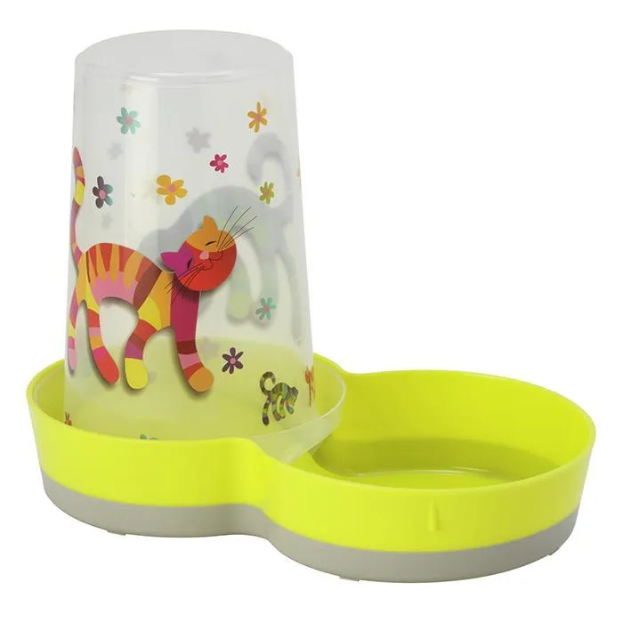 Moderna Tasty 2-in-1 Water & Food Dispenser Friends Forever 1,5L - Lemon