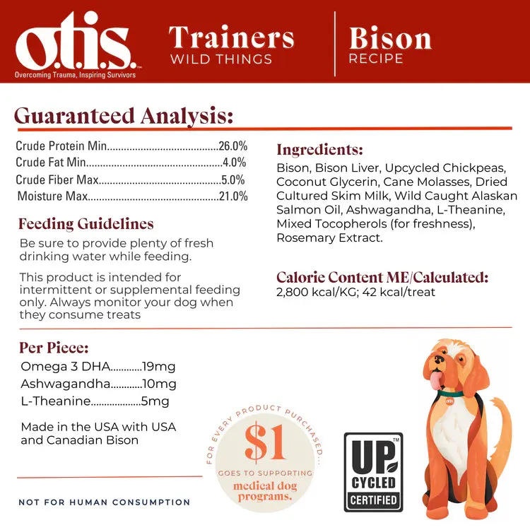 Otis Wild Things Trainers Bison Recipe Dog Treats