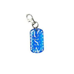 Pet ID Tag: Blue USA Smart QR Pet ID Tag for Cats & Dogs