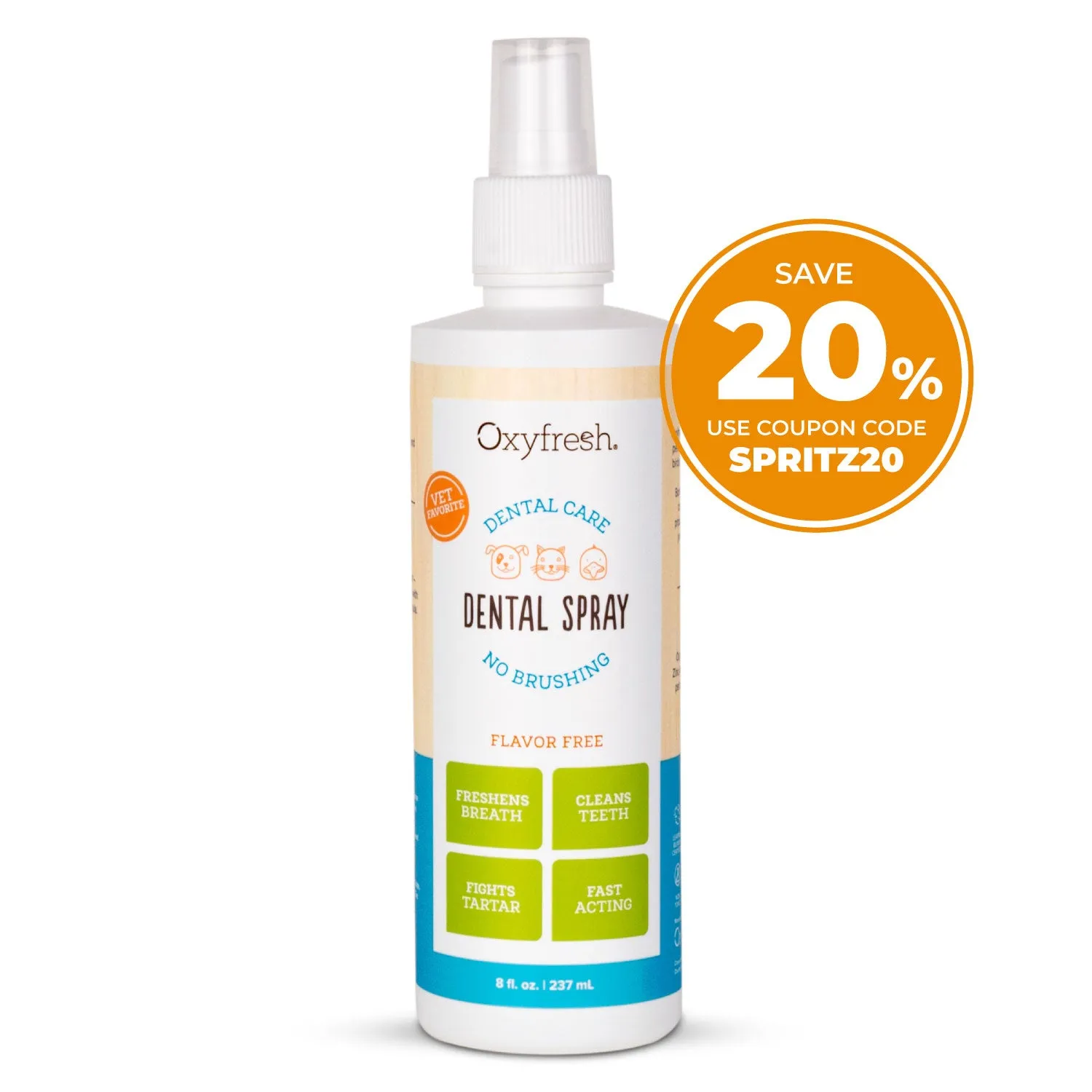 Premium Pet Dental Spray - Fastest Way to Eliminate Pet Bad Breath
