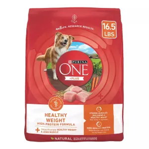 Purina ONE  Plus Healthy Weight High-Protein Formula Dry Dog Food - 16.5lbs.