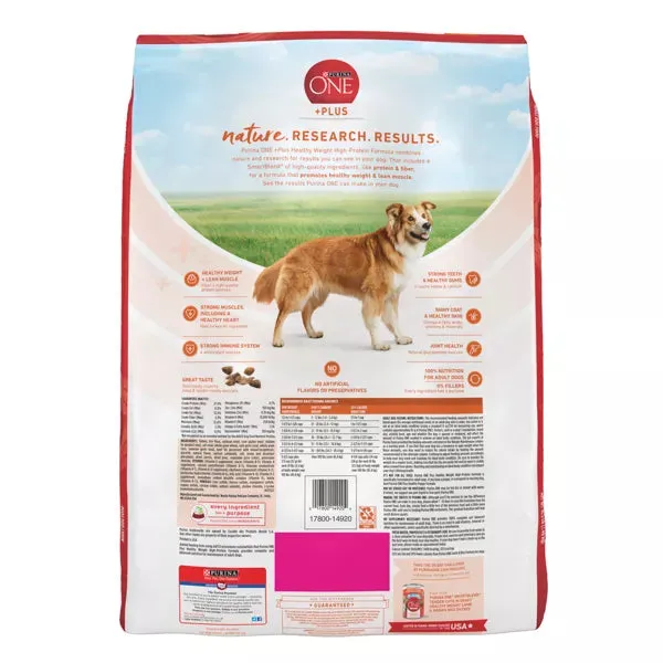 Purina ONE  Plus Healthy Weight High-Protein Formula Dry Dog Food - 16.5lbs.