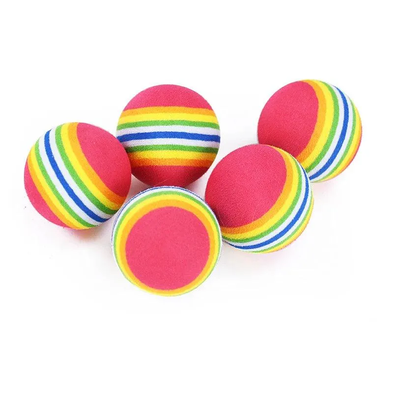 Rainbow Ball Cat Toy - Interactive Play, Training, Chewing, Scratching