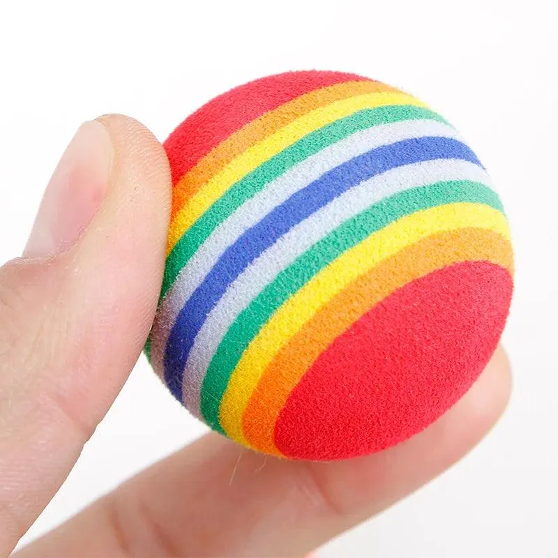 Rainbow Ball Cat Toy - Interactive Play, Training, Chewing, Scratching