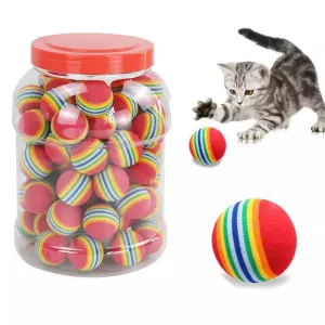 Rainbow Ball Cat Toy - Interactive Play, Training, Chewing, Scratching