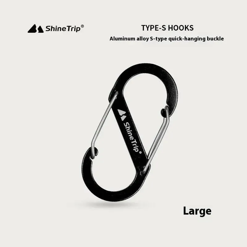 ShineTrip Outdoor S-shaped Mountaineering Buckle Backpack Quick Hanging Aluminum Alloy Outdoor Camping Multi functional Hook