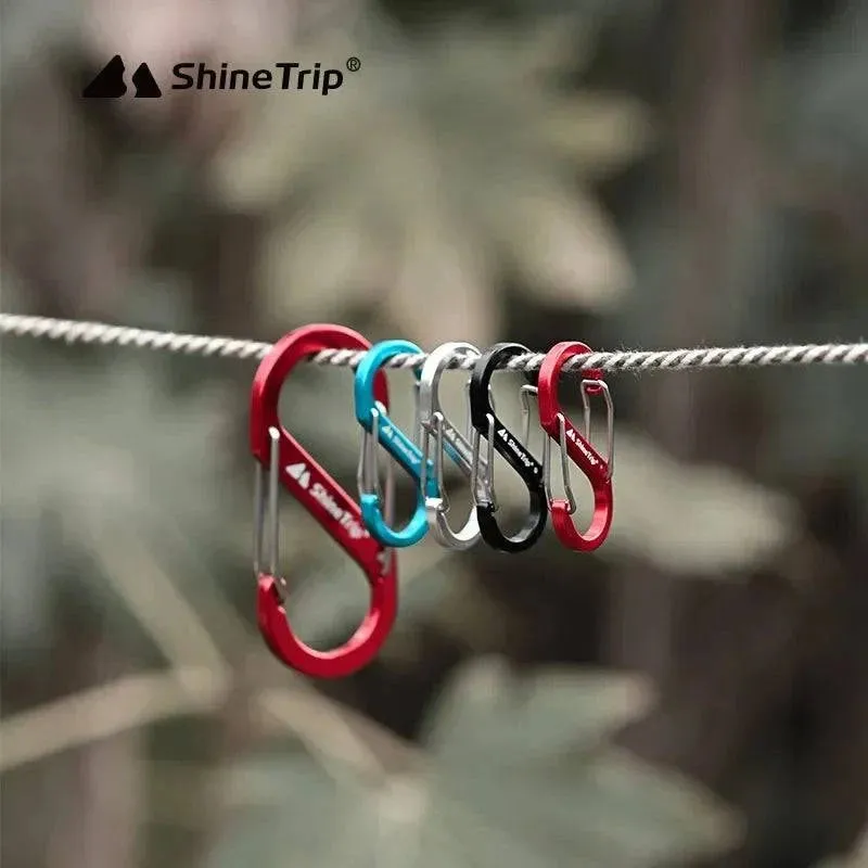 ShineTrip Outdoor S-shaped Mountaineering Buckle Backpack Quick Hanging Aluminum Alloy Outdoor Camping Multi functional Hook