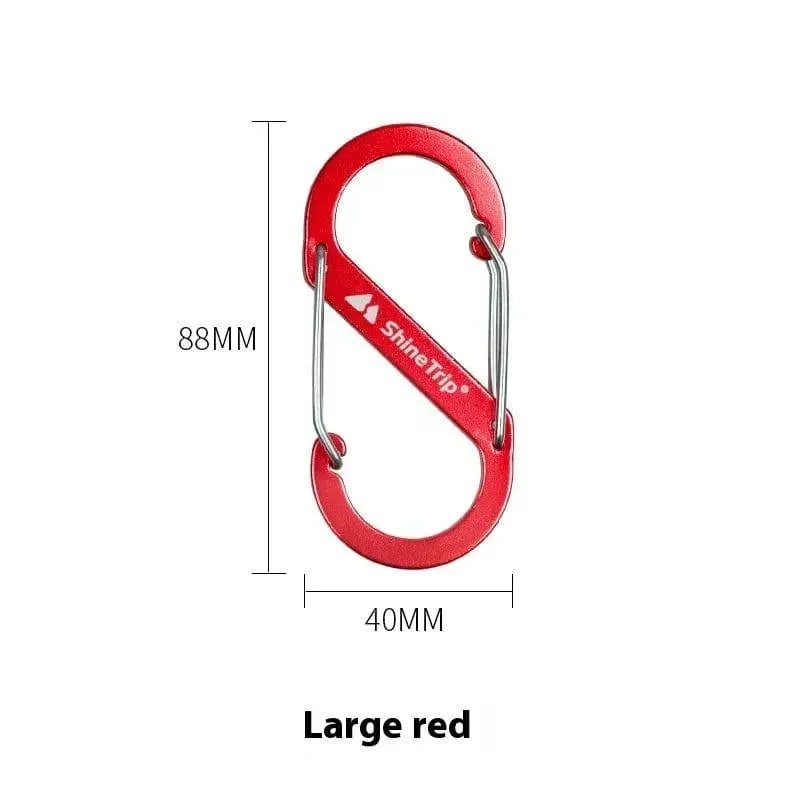 ShineTrip Outdoor S-shaped Mountaineering Buckle Backpack Quick Hanging Aluminum Alloy Outdoor Camping Multi functional Hook