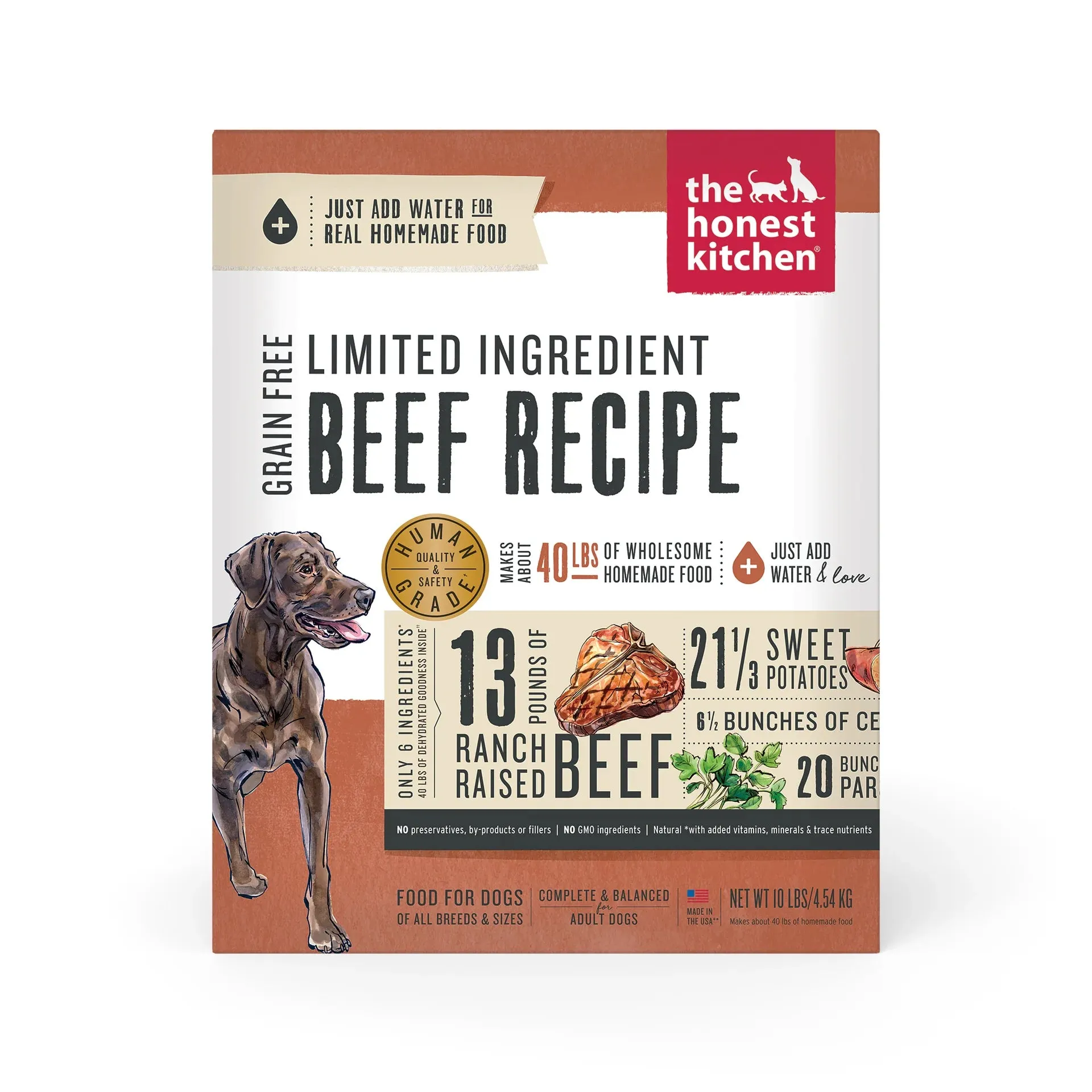 The Honest Kitchen - Dehydrated Dog Food - Limited Ingredient Beef